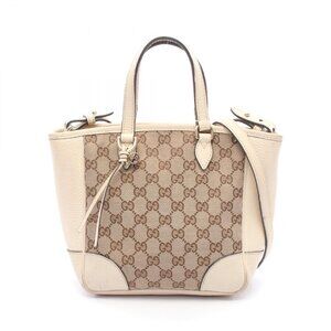 Gucci Bree Tote Bag Canvas Beige